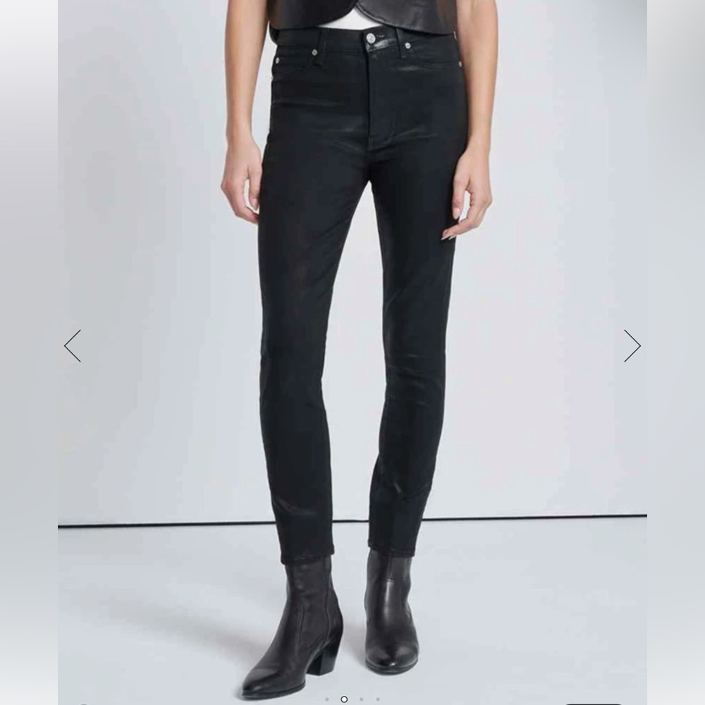 B(AIR) HIGH WAIST ANKLE SKINNY IN COATED BLACK - Picture 4 of 4
